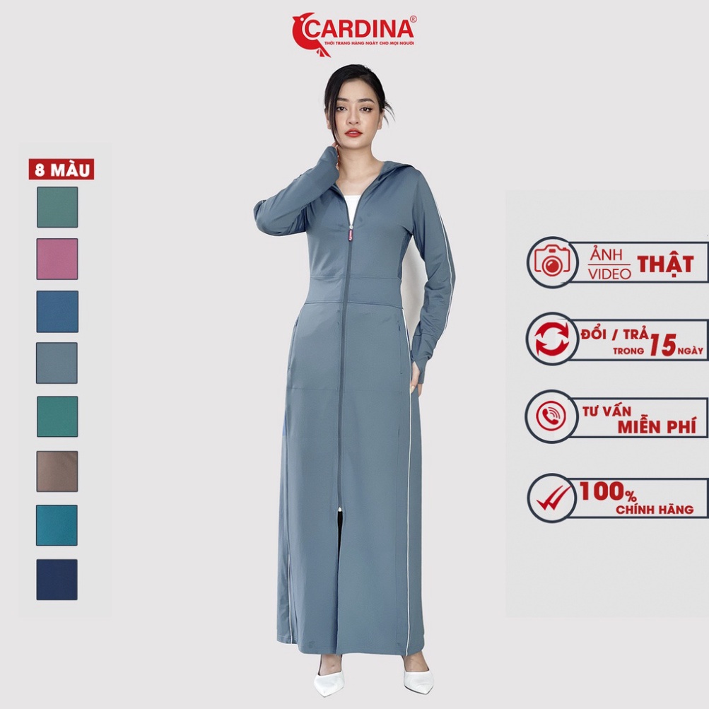 Áo chống nắng Nữ 𝐂𝐀𝐑𝐃𝐈𝐍𝐀 2 Lớp dáng thon cao Liền Thân Chất Thun Lạnh Nhật thời thượng Chống tia tử ngoại 2BC