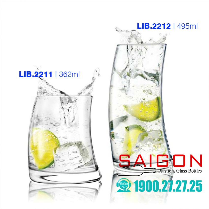 Ly Thủy Tinh Libbey Bravura Double Old Fashion 362ml | 495ml , Nhập Khẩu E.U
