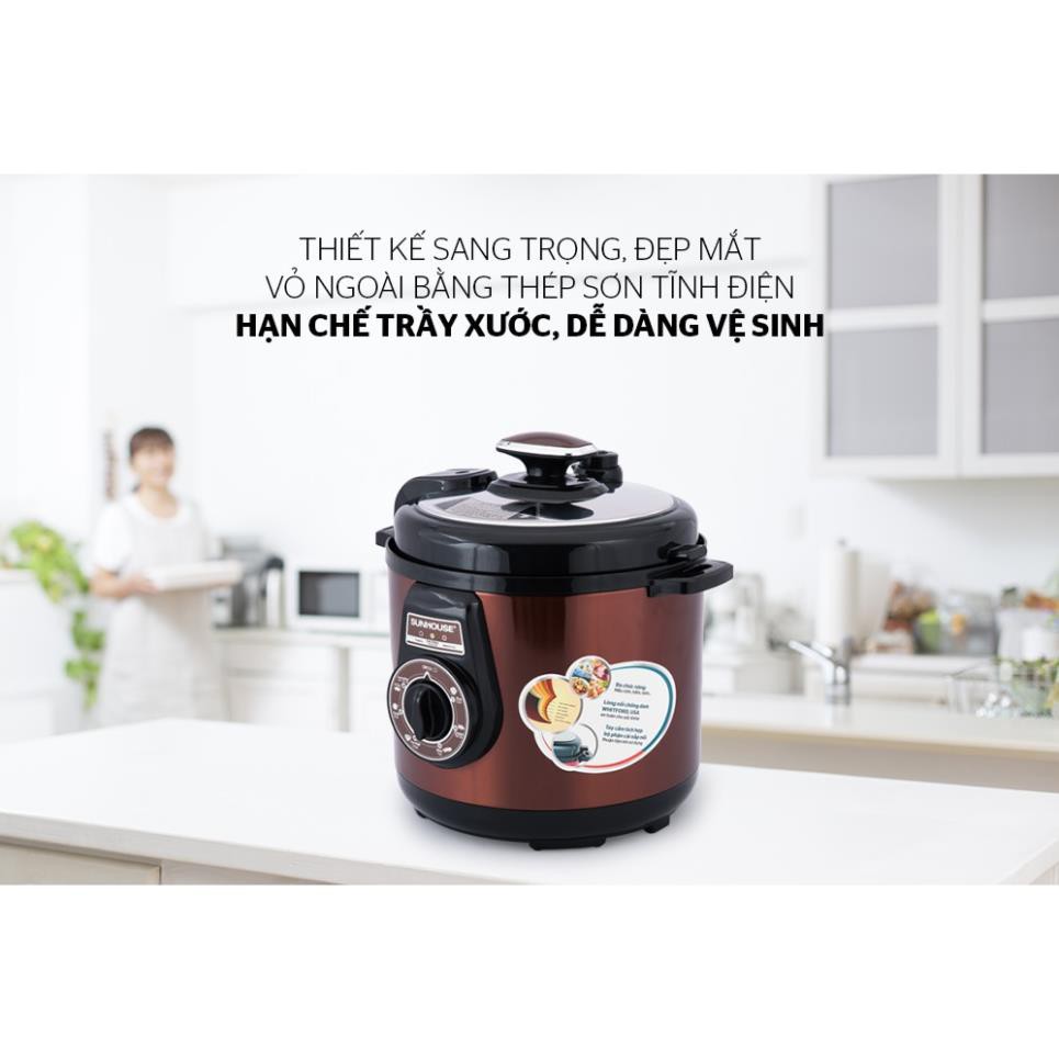 Nồi áp suất điện đa năng SUNHOUSE SHD1562 Cafe