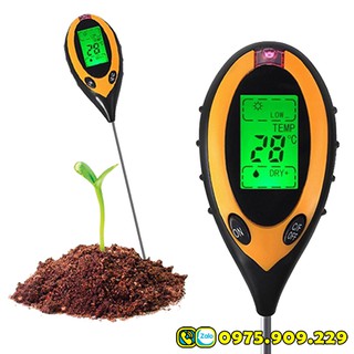 Máy đo, dụng cụ đo độ PH đất 4 trong 1