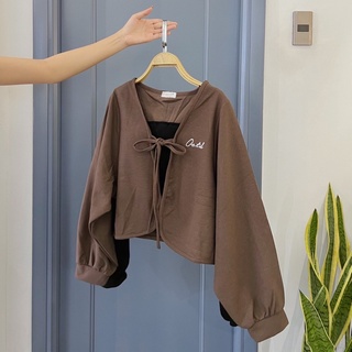 Set áo tay bồng OOTD thêu (ảnh thật)