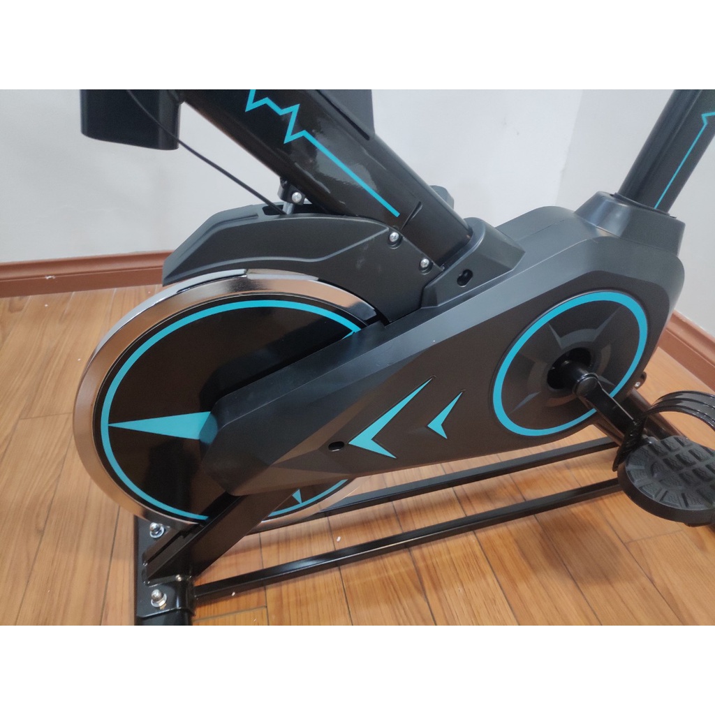 Xe đạp tập thể dục tại nhà AirBike Fitness 585 đo nhịp tim đồng hồ Bánh xe siêu yên tĩnh, Xe đạp tập gym thể thao