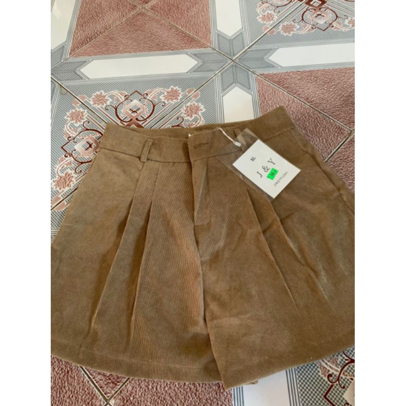 Quần Short Nhung Lưng Cao thời Trang cá tính | BigBuy360 - bigbuy360.vn