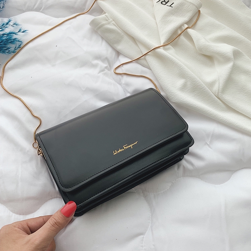 Túi đeo chéo vai chất lượng cao dây xích mảnh thanh lịch thời trang Pháp xuân hè 2020