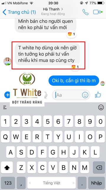 BỘT TRẮNG RĂNG T WHITE