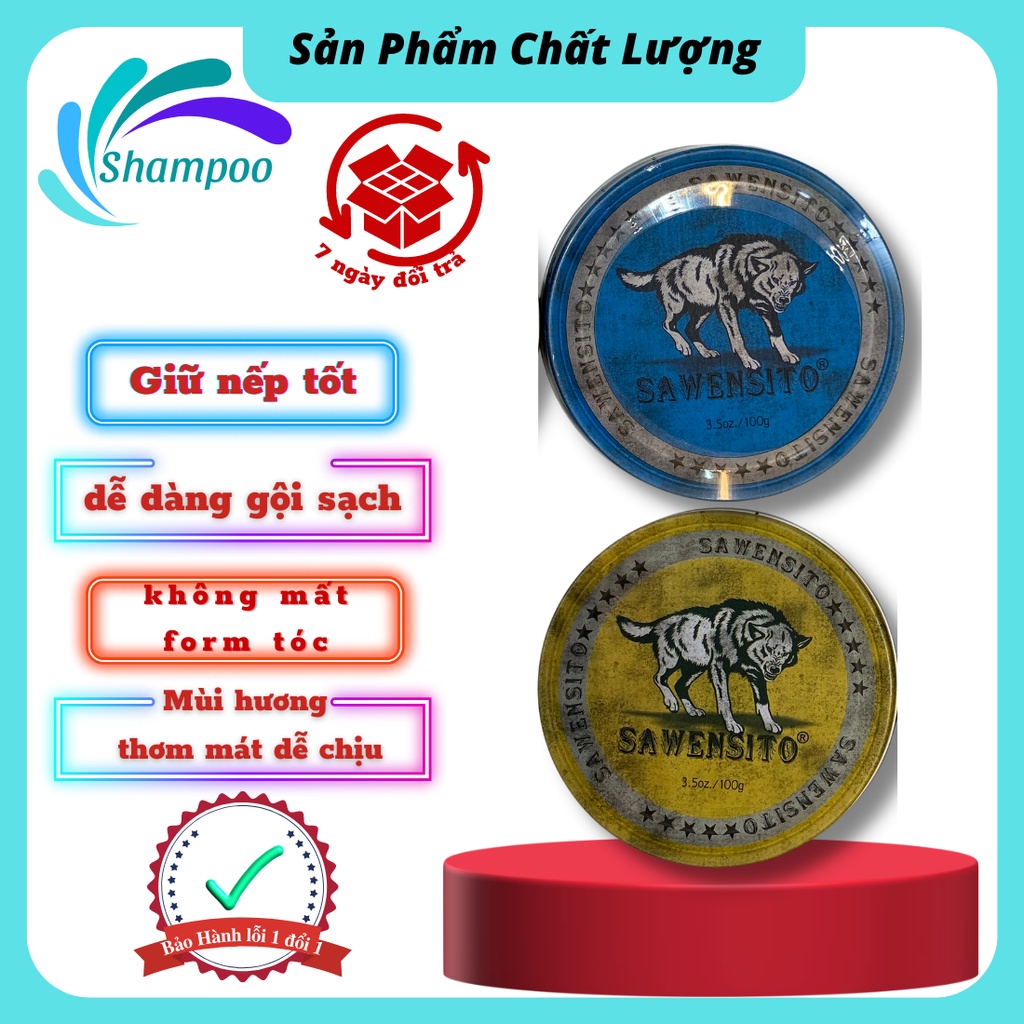 Sáp vuốt tóc nam tạo kiểu tóc SAWENSITO POMADE bóng mượt giữ nếp tóc