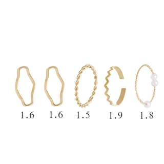 Combination Set Ring Female Simple and Versatile Index Finger Ring Sweet Ring Ring YKD
