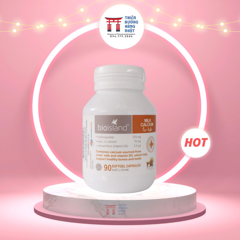 Viên uống Milk Calcium Bio Island, bổ sung canxi cho bé từ 7 tháng tuổi Úc