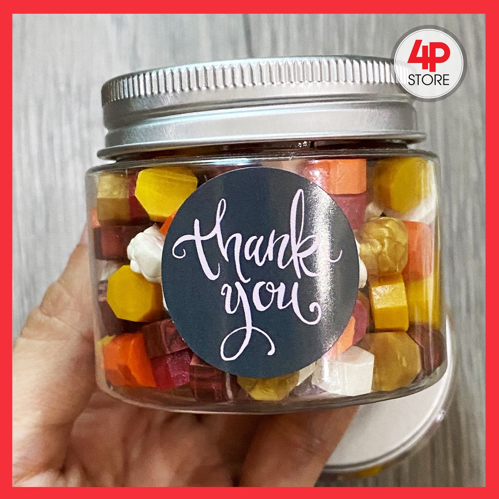 50 NHÃN DECAL TRÒN 3.5CM THANK YOU