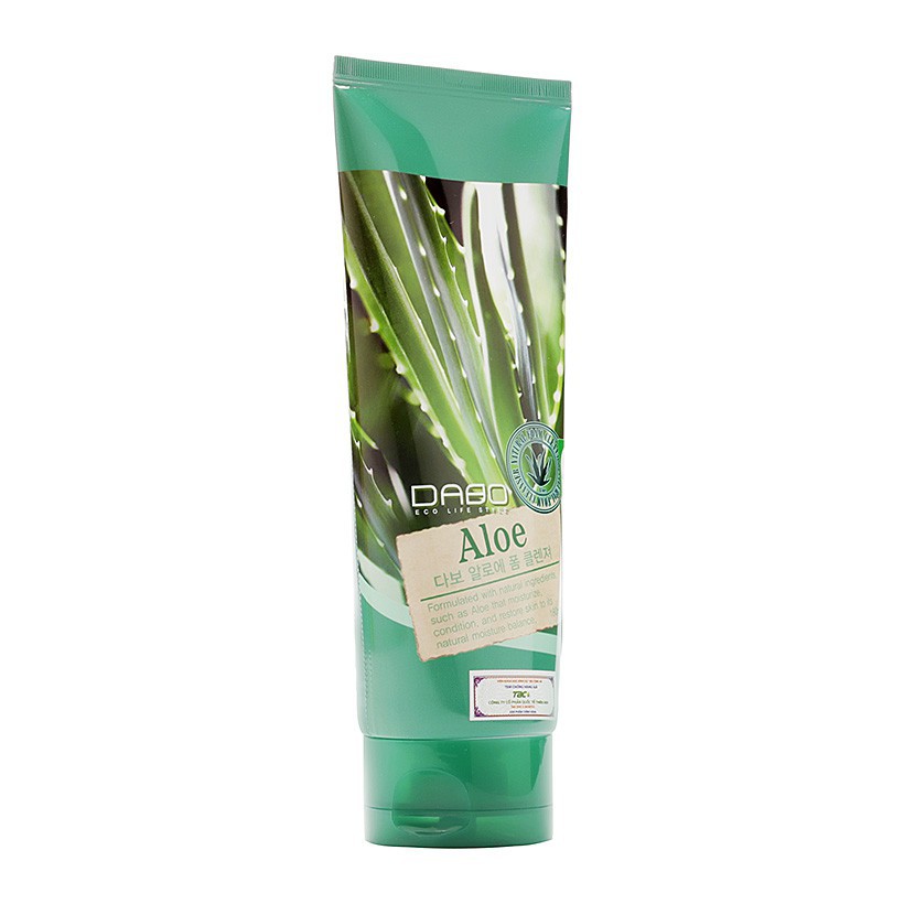 Sữa Rửa Mặt DABO Lô Hội Hàn Quốc 180ml sạch sâu, se khít lỗ chân lông, ngừa mụn và dưỡng ẩm , Sữa rửa mặt chính hãng