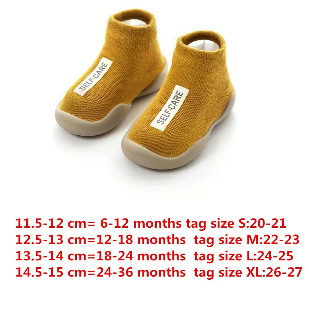 Giày vớ cotton mềm chống trượt giữ ấm mùa đông cho bé 6-30 tháng tuổi