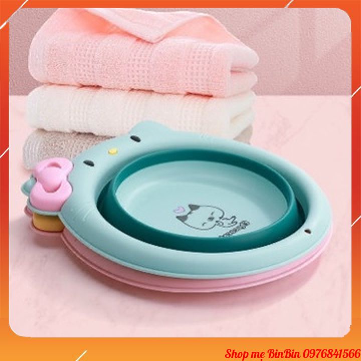Chậu rửa mặt gấp gọn cho bé siêu tiện lợi