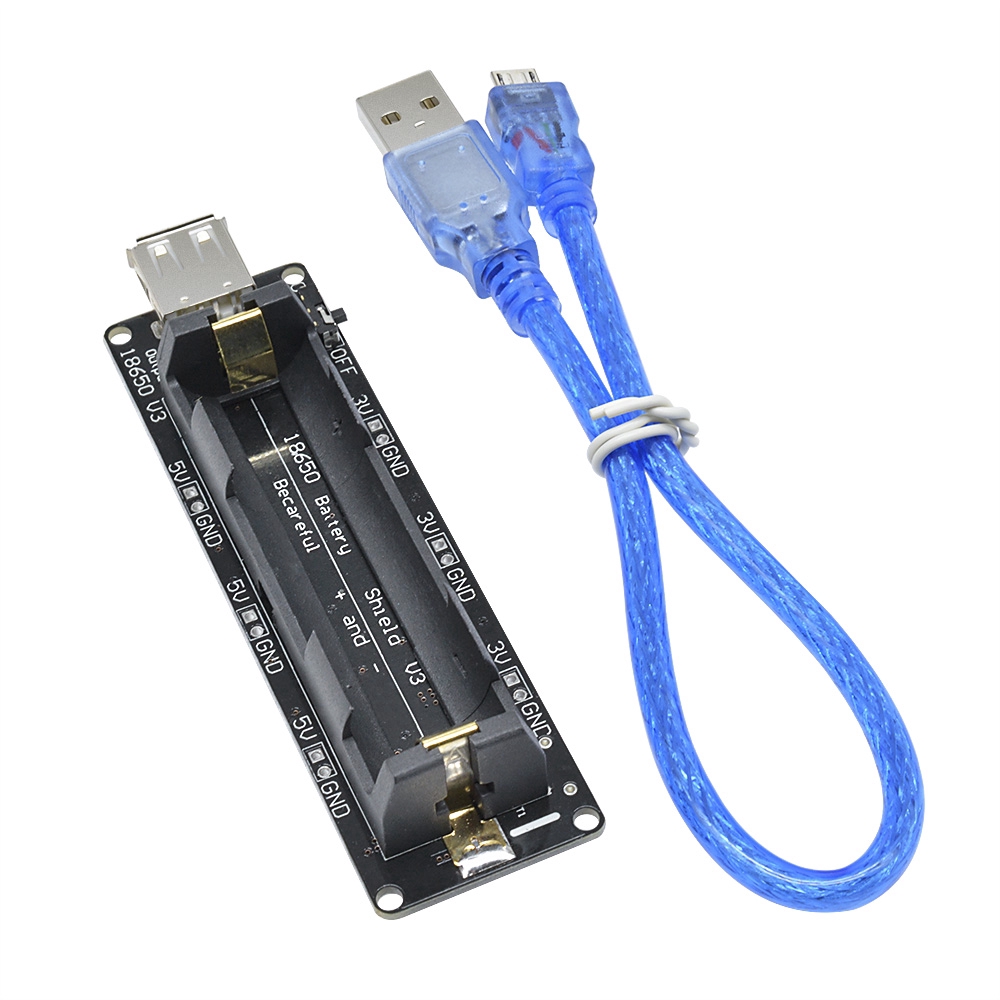 Bảng mở rộng lá chắn pin Wemos V3 ESP32 ESP-32 18650 với cáp USB cho Arduino Raspberry Pi
