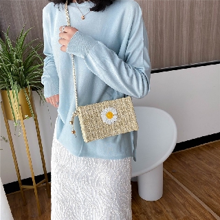[Miễn phí Ship] túi cói đi biển vuông nhỏ xinh ( NTX BON Store)