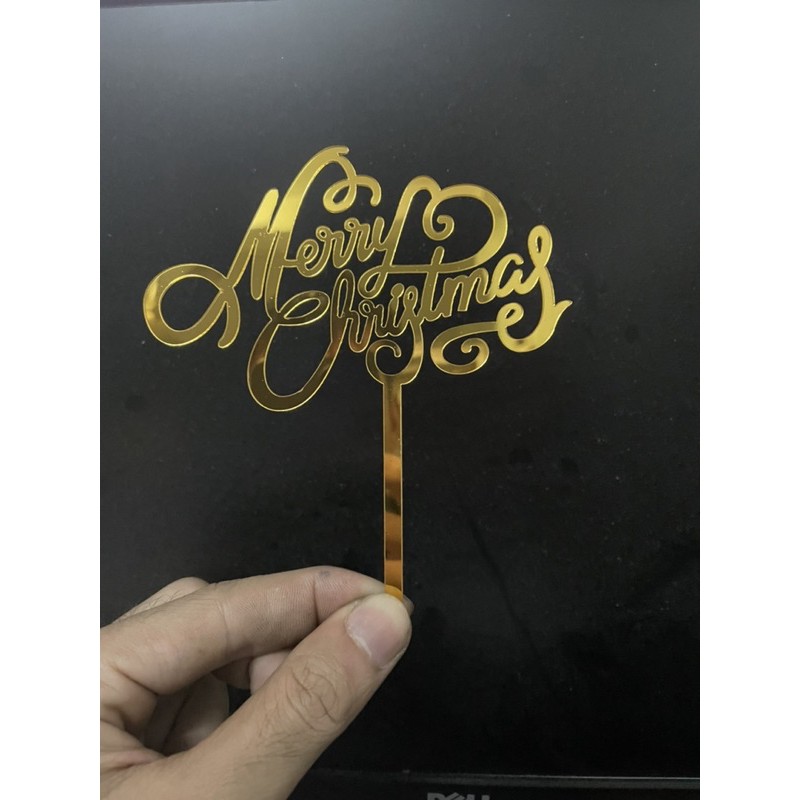 Combo 10 Cắm Mica Merry Christmas