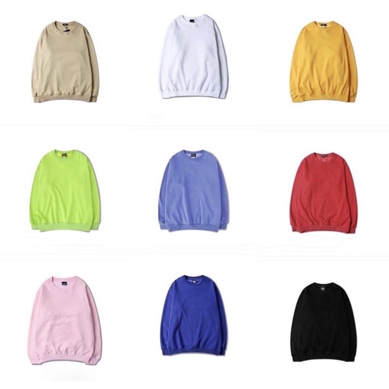 ÁO NỈ TRƠN SWEATER UNISEX NELLY HEYBIG NỈ LÓT LÔNG SIÊU ẤM