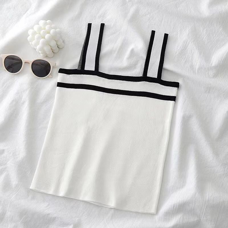 Blackpink Lisa Áo Tank Top Dệt Kim Màu Xanh Lá In Hình Blackpink LISA Dễ Thương Kiểu Hàn Quốc