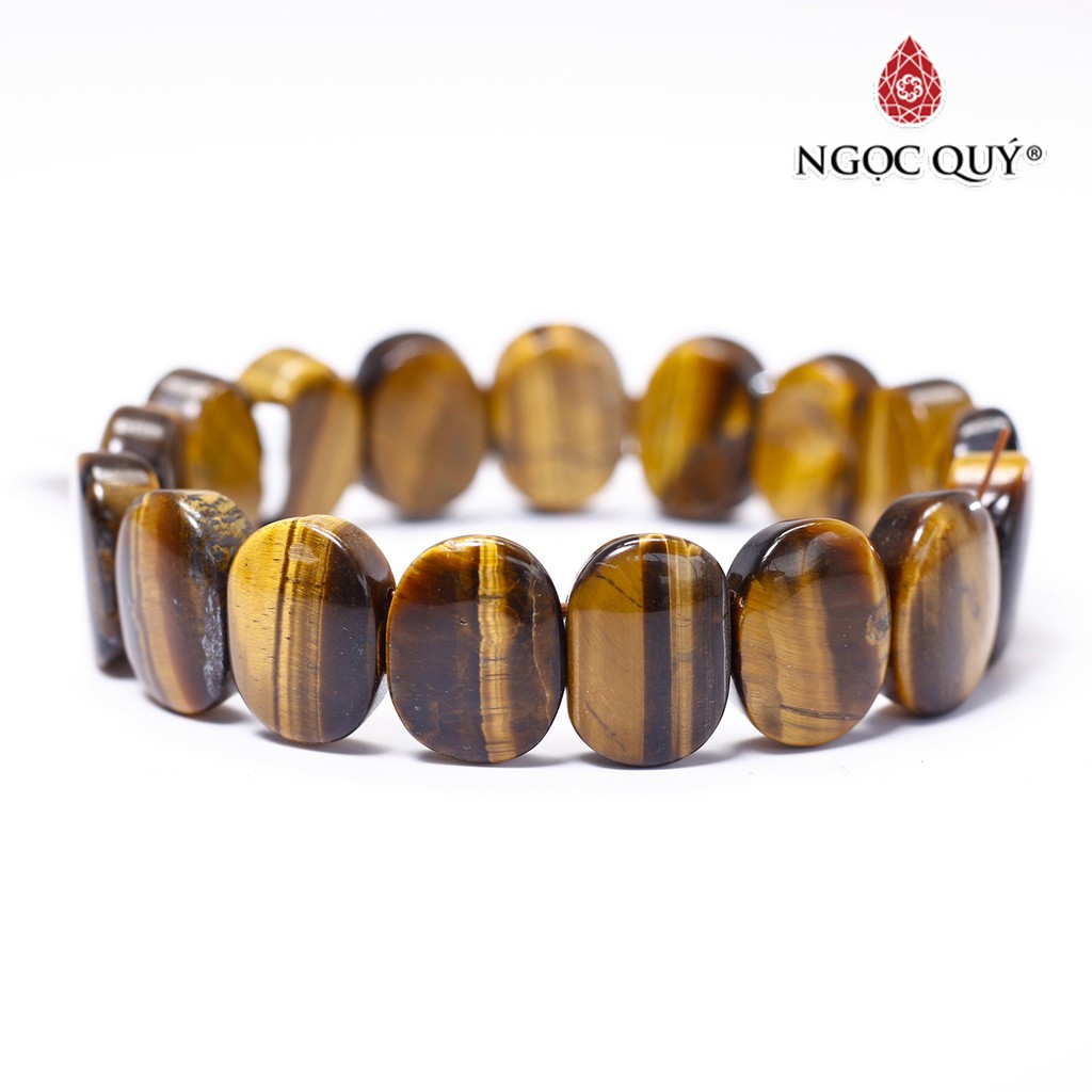 Vòng tay đá thạch anh mắt hổ bản tiger's eye quartz - Ngọc Quý