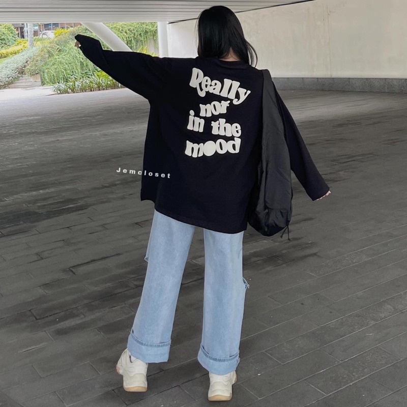 Áo nỉ cổ tròn CHECK REALLY in 2 mặt TTA877