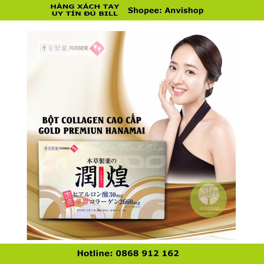 Collagen Sụn Vi Cá Mập Gold Premium Hanamai Nhật Bản 60 gói Anvishop