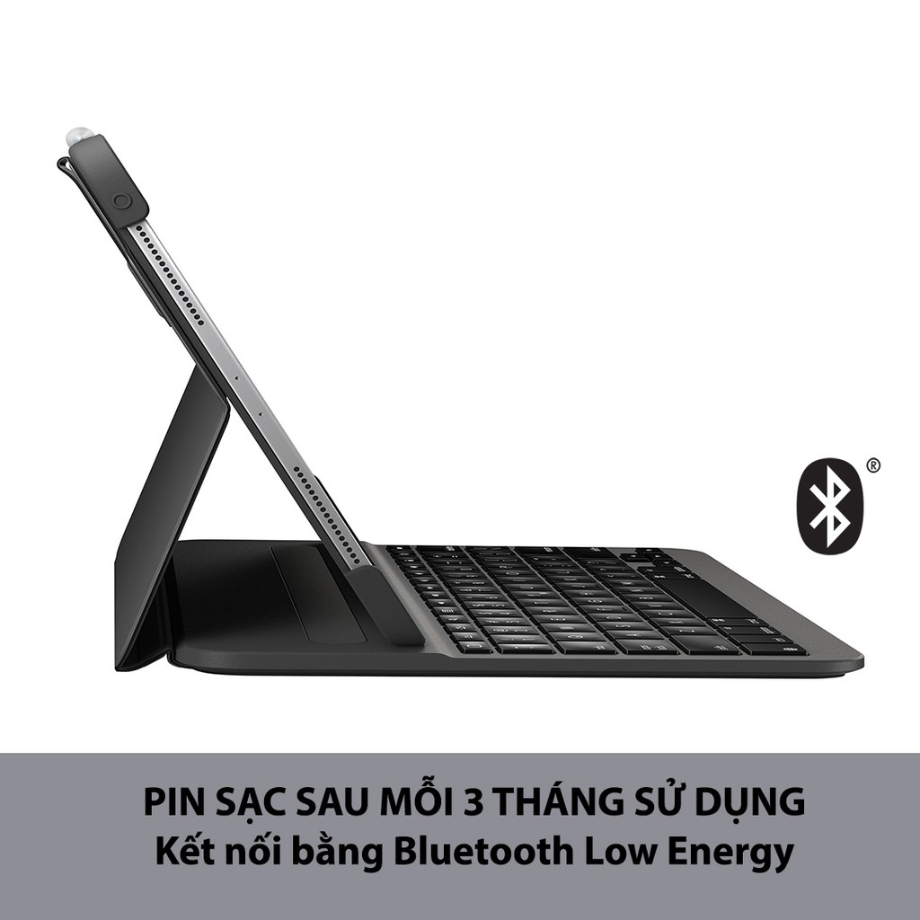Bao da kèm bàn phím Logitech Slim Folio Pro 11inch và 12.9inch (2018) - Đèn sáng & kết nối Bluetooth | BigBuy360 - bigbuy360.vn