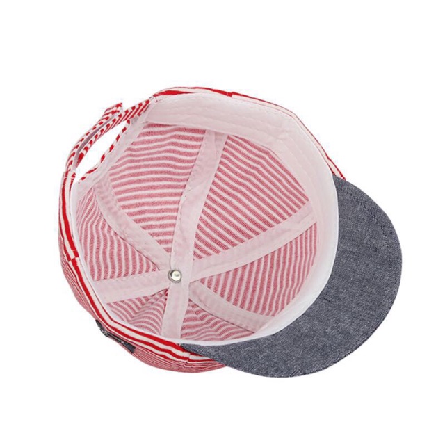 Mũ Nón Lưỡi Trai Mềm Sọc Cotton Cho Bé
