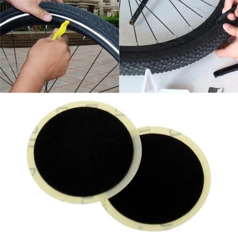 Bộ 10 Miếng Dán Ống Cao Su Màu Đen Vá Lốp Xe Đạp Chất Lượng Cao