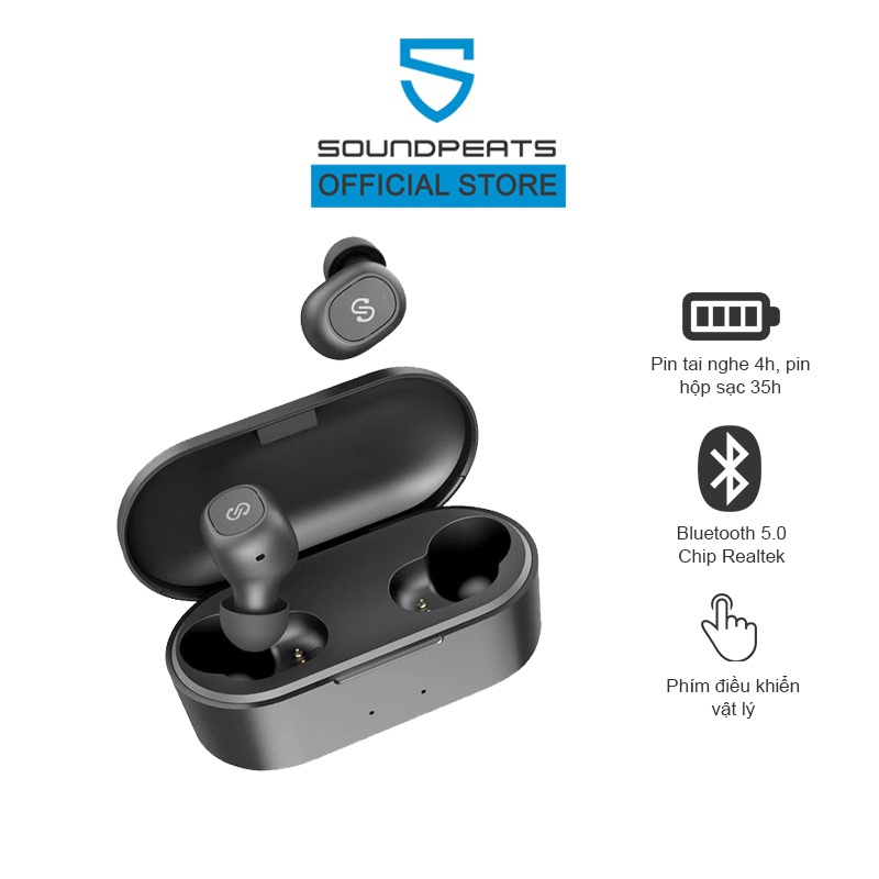 Tai Nghe True Wireless SoundPEATS TrueFree+ Bluetooth 5.0