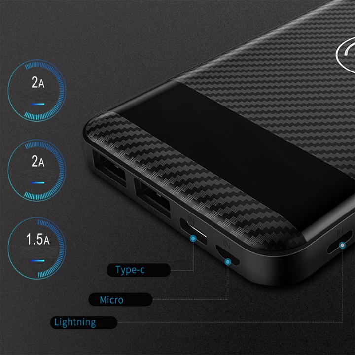 Sạc dự phòng kiêm sạc không dây Hoco J11, dung lượng pin 10000mAh