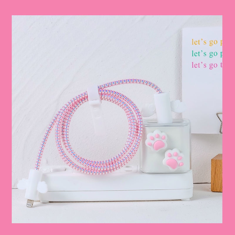 Phù hợp bảo vệ đầu cáp sạc thiết kế đáng yêu thích hợp cho iPhone 13 18W 20W i12 11pr