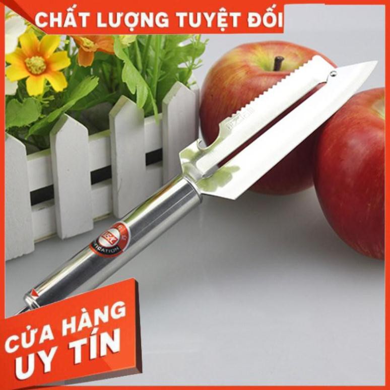 Dao nạo gọt rau củ quả 2 lưỡi bằng inox,bộ nạo rau củ inox đa năng