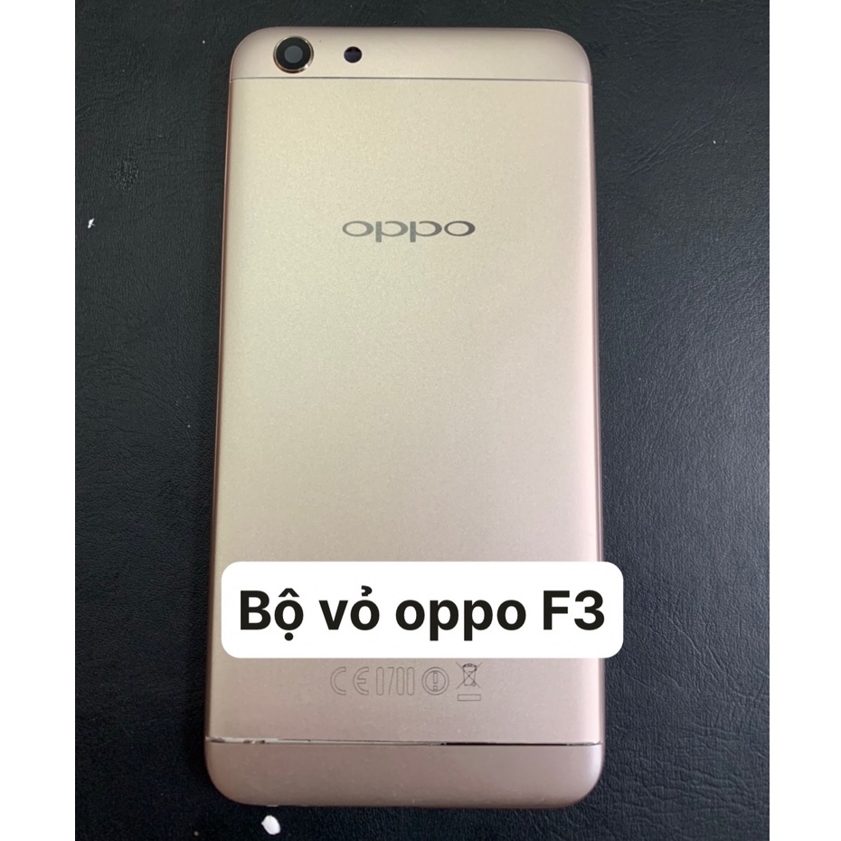 Bộ vỏ điện thoại zin hãng oppo F3 (gồm lưng, sườn ,phím nguồn và phím âm lượng, kính camera )
