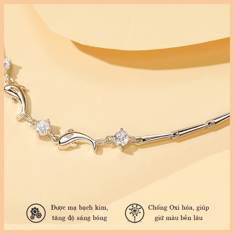 Lắc Tay Bạc Nữ hình Ngôi Sao Cá Heo - Vòng Tay Bạc tự thiết kế đến từ Sterling M.Lady Jewelry