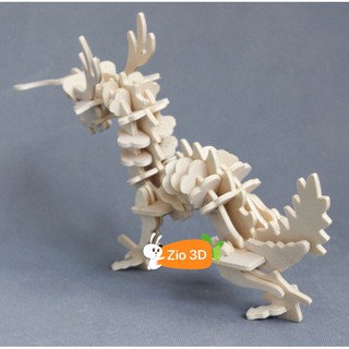 Mô hình lắp ráp gỗ 3D Con rồng