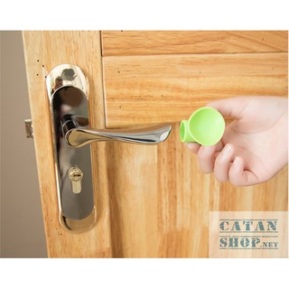 Nút chặn cửa silicon hít chân không mới chống ồn tiện dụng, nút chống va chạm gắn tay nắm đa chức năng mới
