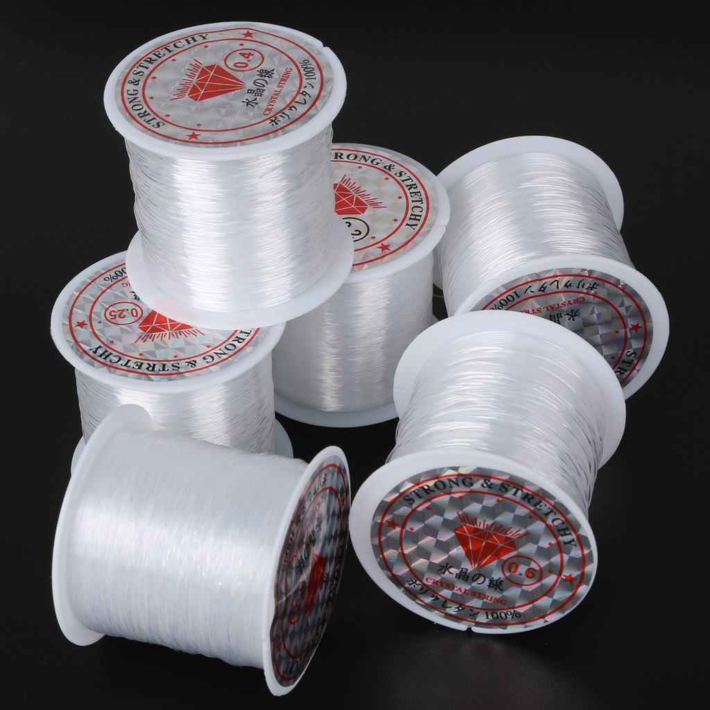 Cuộn dây nylon Beadia trong suốt không co giãn dùng làm trang sức
