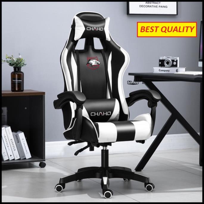 ▩Ghế Gaming Cao Cấp. Game Kèm Gối Tựa Massage Lưng. Chân Xoay 5 Cánh. Tùy Chỉnh Độ Cao, Ngả .