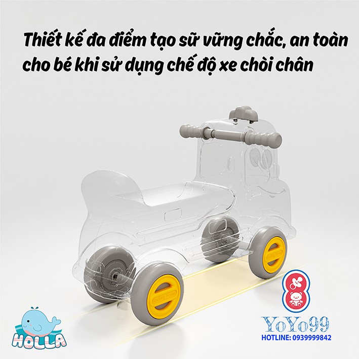 Bập Bênh Chòi Chân Ô Tô Cho Bé 2 in 1 Cao Cấp Holla 2021 -YoYoShop99