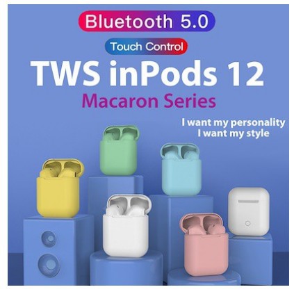 Tai Nghe Bluetooth Không Dây Tws Inpods 12 Màu Macaron I12 V5.0