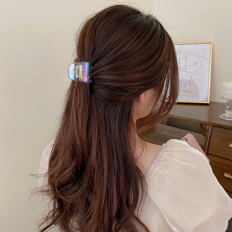 Kẹp Tóc Acrylic Trong Suốt Nhiều Màu Phong Cách Hàn Quốc