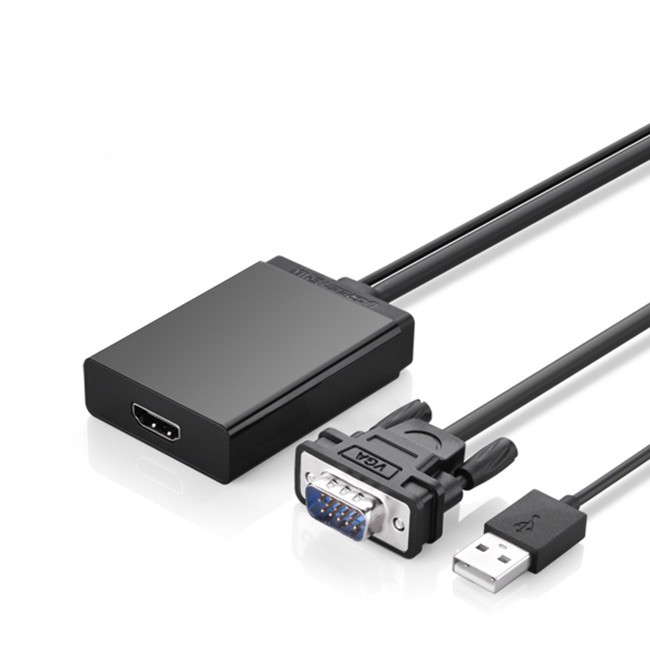 [Mã ELHACE giảm 4% đơn 300K] Cáp Chuyển Đổi VGA Sang HDMI Ugreen 40213 - VGA To HDMI - Hàng Chính Hãng