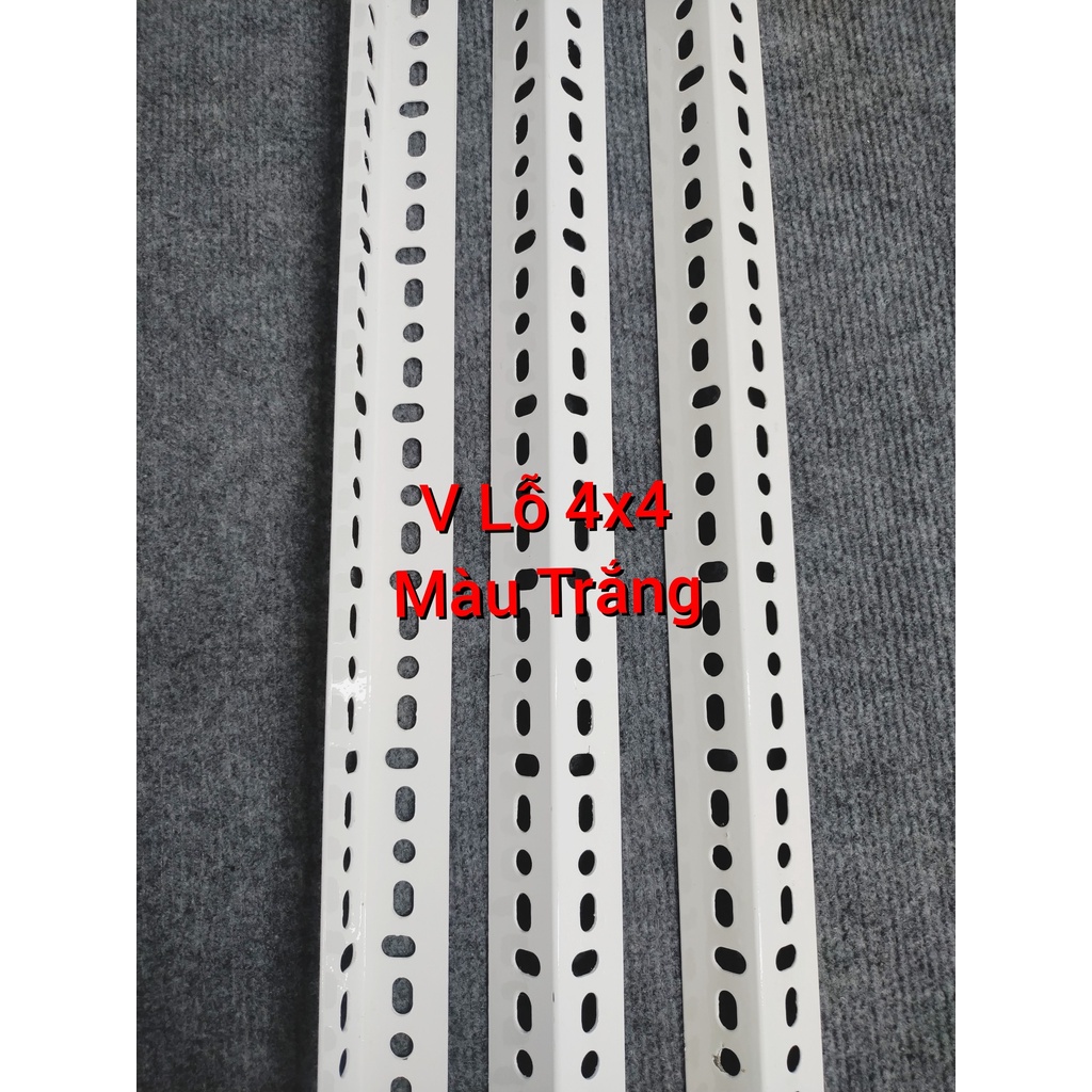✔ Xưởng Kệ sắt V Lỗ ✔ Cây sắt V lỗ 4x4 - Dài 1m - Nhiều màu - Cây sắt v Lỗ lắp ráp kệ V lỗ đa năng