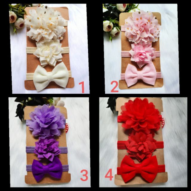 Set 3 Băng Đô / Turban Xinh Xắn cho bé gái