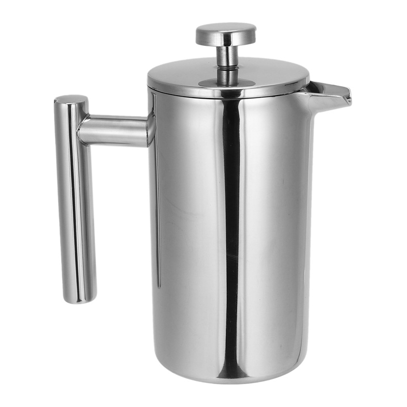 Ấm Đun Nước Bằng Thép Không Gỉ 350ML 12Oz Kèm 5 Muỗng Đo Lường Và 5 Màn Lọc