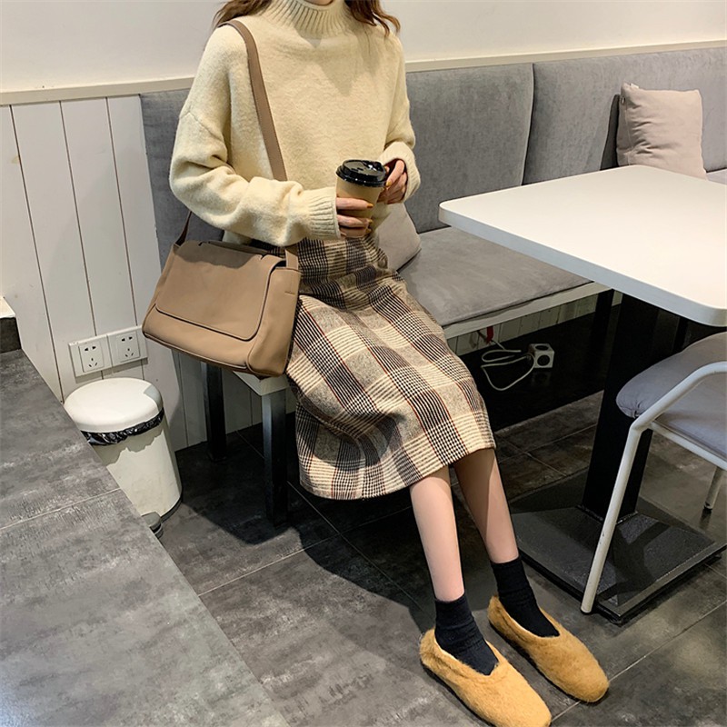 CÓ SẴN [ORDER] Chân váy dạ kẻ dáng bút chì ulzzang GIẢM GIÁ | BigBuy360 - bigbuy360.vn