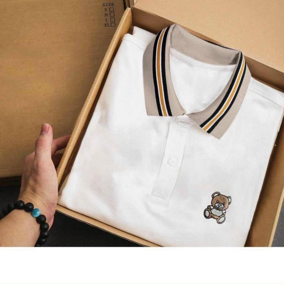 Áo thung nam có cổ thêu gấu nhỏ, Áo POLO Nam thiết kế PLG1 hàng QC | BigBuy360 - bigbuy360.vn
