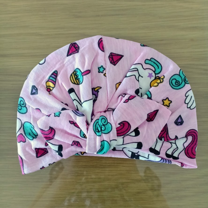Mũ Turban nơ họa tiết Cho Bé Gái/ Nón Ấn Độ (cho chọn mẫu)