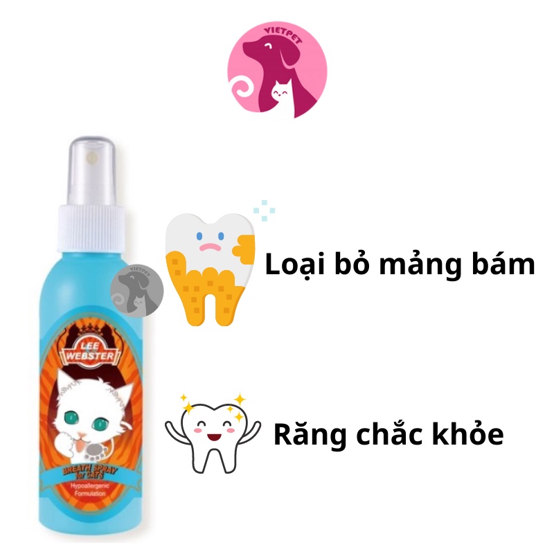 XỊT VỆ SINH RĂNG MIỆNG CHO MÈO LEE&amp;WEBSTER