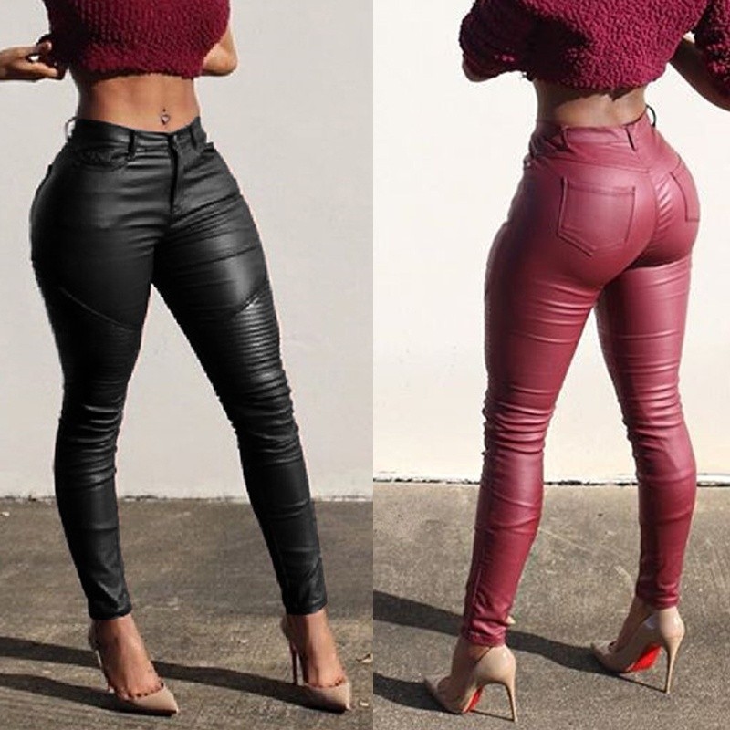 ☛☏❤NEW Sexy Women Skinny Jeggings Stretchy Slim Leggings Fashion Leather Lace Pants | BigBuy360 - bigbuy360.vn