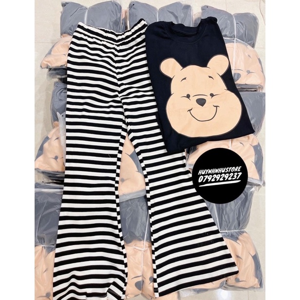 SET BỘ GẤU POOH QUẦN ỐNG RỘNG VẢI ĐẸP FORM CHUẨN d3